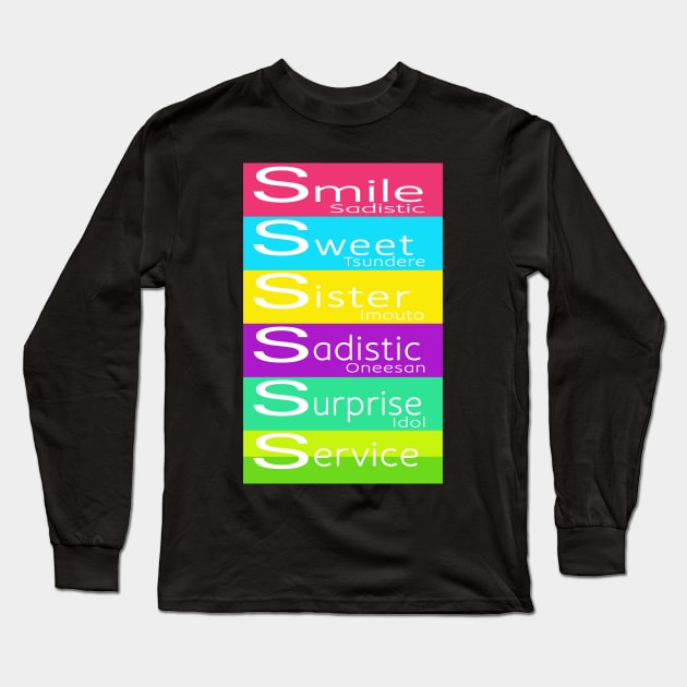 Blend S - Smile Sweet Sister Sadistic Surprise Service Anime Gift Long Sleeve T-Shirt by Dokey4Artist